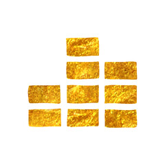 Hand drawn gold foil texture icon Audio file