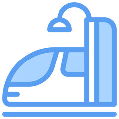 Vehicle public transportation icon illustration in duotone color for transportation needs