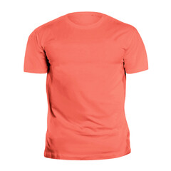 Use this Front View Simple T Shirt Mockup In Persimmon Orange Color, it is an easy way to make your designs look fashionable