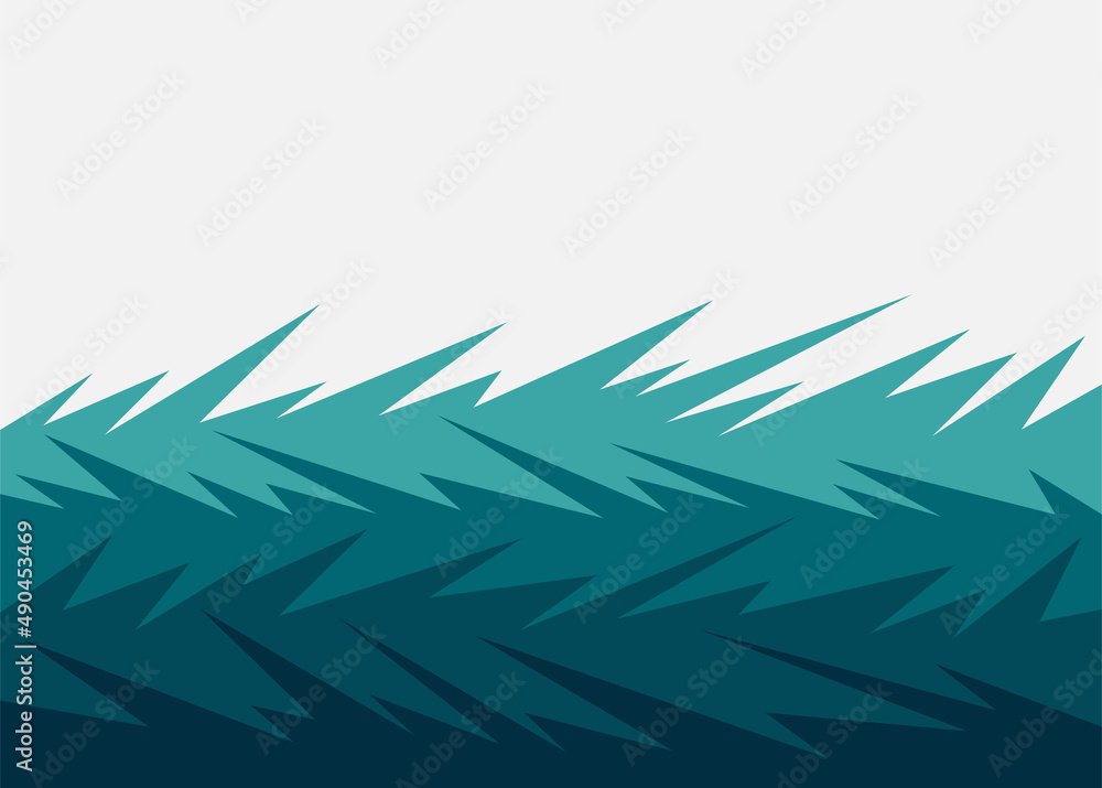 Poster simple background with gradient and colorful zigzag pattern and with some copy space area