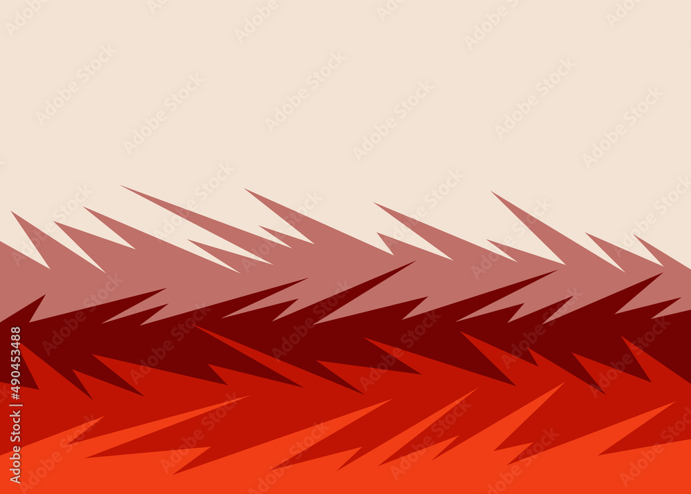 Poster simple background with gradient and colorful zigzag pattern and with some copy space area