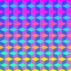 3d hexagon cube pattern illustration for wall print pattern example