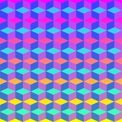 3d hexagon cube pattern illustration for wall print pattern example