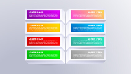 Colorful gradient book infographic element