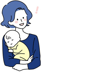 赤ちゃんを抱いた母親のひらめき