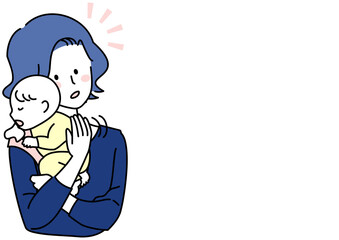 ゲップと一緒に吐いてしまった赤ちゃん