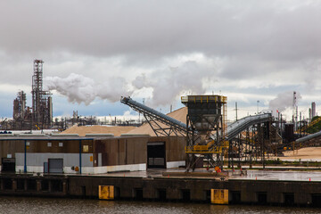 Oil refinery in Beaumont, Port Arthur, USA.