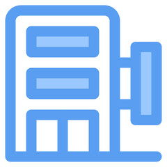 Fototapeta premium Hotel building icon illustration