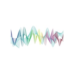 Sound waves line equalizer vector illustration design