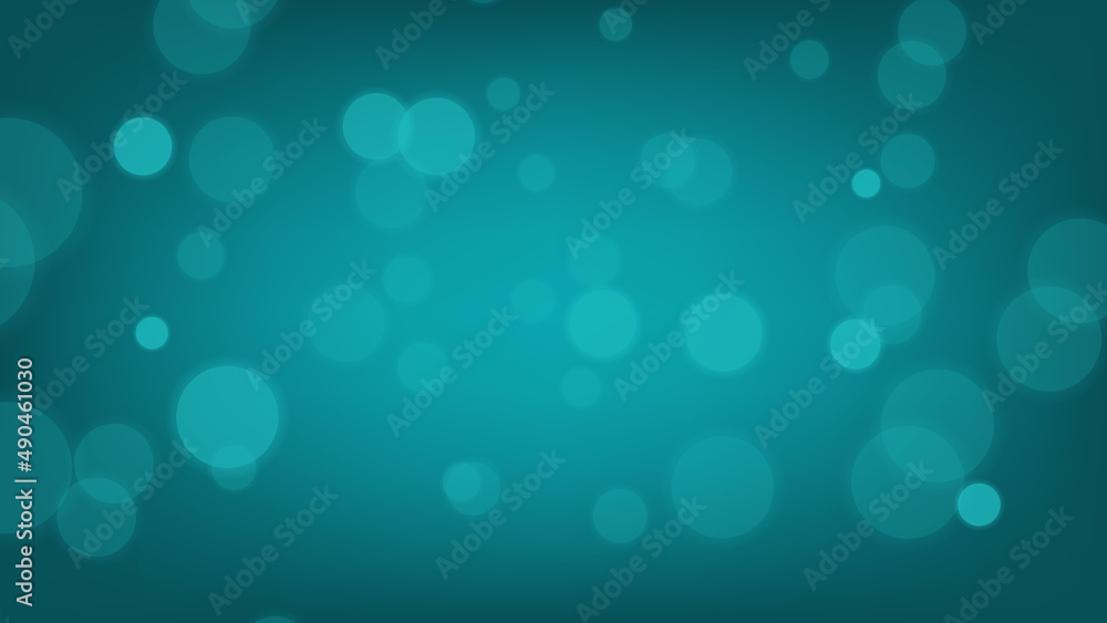 Poster abstract bokeh lights sky blue color with soft light background vector illustration.
