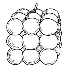 Aroma candle. Doodle vector illustration. Line hand drawn art.