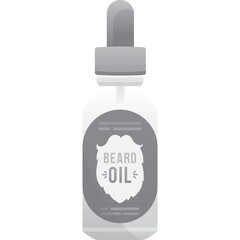Beard oil glass bottle icon flat vector isolated