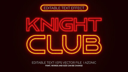 Editable Text Effect night neon effect