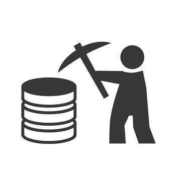 Data mining analysis vector icon illustration