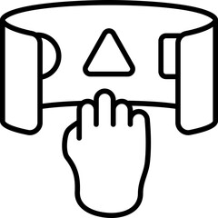 Obraz premium interaction outline icon