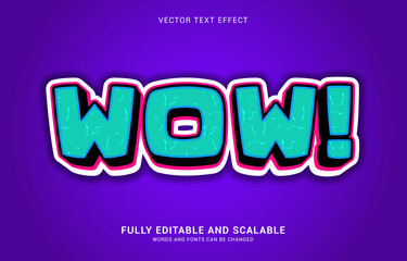 editable text effect, Wow style