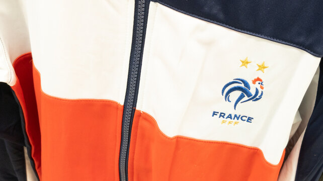 fff french football soccer vest with national flag of france