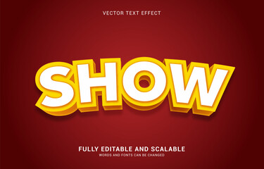 editable text effect, Show style