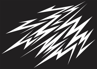 Abstract background with various sharp, zigzag and lightning pattern	