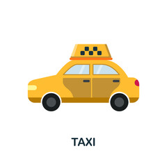 Taxi flat icon. Colored element sign from public transport collection. Flat Taxi icon sign for web design, infographics and more.