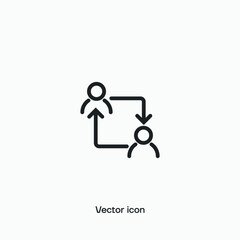 Fototapeta na wymiar Switch user vector icon. Premium quality.