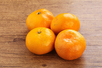 Fresh ripe juicy yellow mandarin