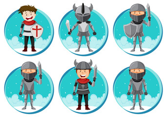 A set of Fantasy character on white background