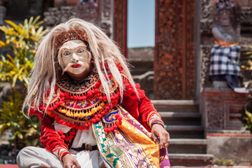 Fototapeta premium Barong is a panther-like creature and character in the Balinese mythology of Bali, Indonesia
