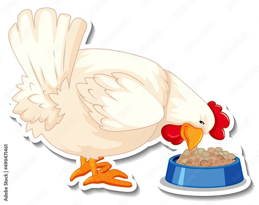 Poster Chicken animal farm animal cartoon sticker