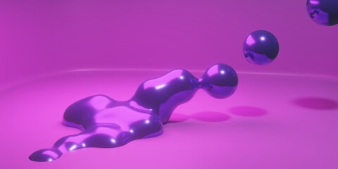 3d render pink backdrop