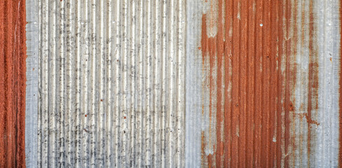 Old galvanized sheet wall with rust background