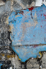 abstract colored texture. Old scratches, stain, paint splats, spots on the wall