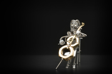 チェロ奏者のフィギア・メタルフィギア © knight0315