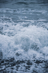 Fototapeta premium Seascape background. White marine foam