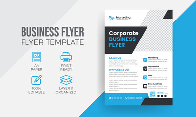 Obraz premium Corporate creative business flyer template design set, abstract business flyer, vector template design or business poster template design