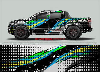 Racing Car Decal Graphic Vector, wrap vinyl sticker. Graphic abstract stripe designs for Racing vehicles.
