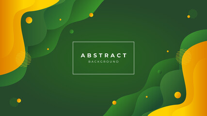 Liquid abstract background in green and yellow color, suitable for fruit, drink and nature concept