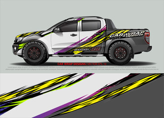 Racing Car Decal Graphic Vector, wrap vinyl sticker. Graphic abstract stripe designs for Racing vehicles.
