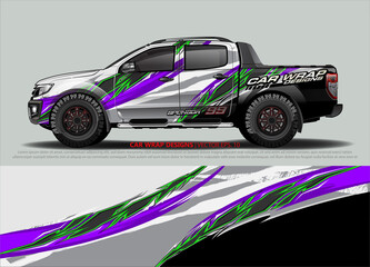 Racing Car Decal Graphic Vector, wrap vinyl sticker. Graphic abstract stripe designs for Racing vehicles.
