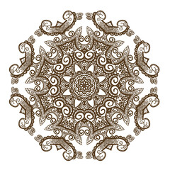 Round pattern, Circular ornament design element, Vector