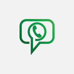 Chat Phone Icon in Vector