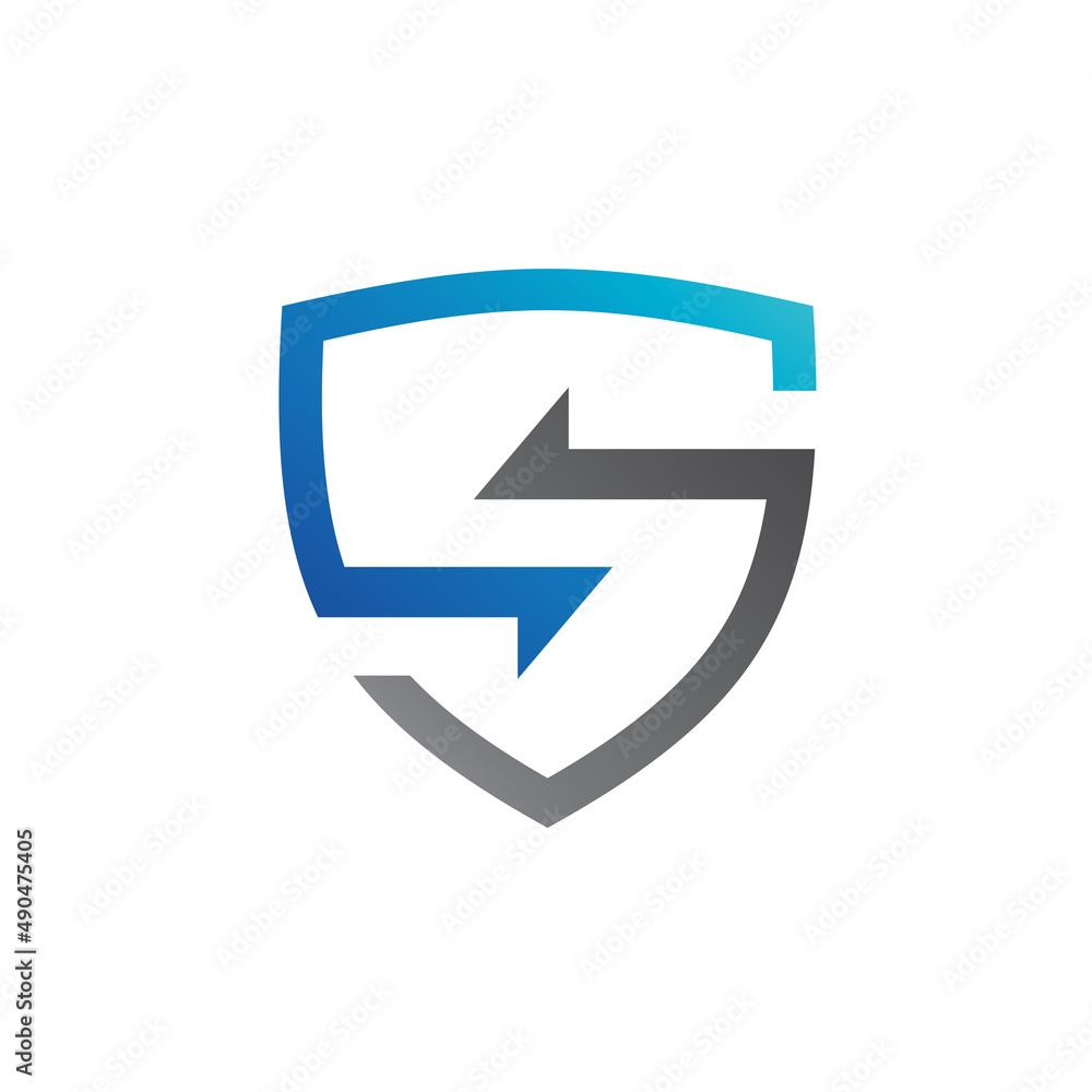 Wall mural Letter S Shield Logo Vector