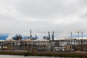 Oil refinery in Beaumont, Port Arthur, USA.