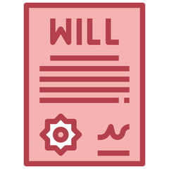 WILL red line icon,linear,outline,graphic,illustration