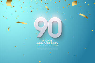 90th anniversary background illustration.