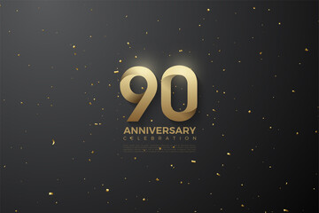 90th anniversary background illustration.