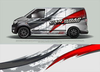 Racing Car Decal Graphic Vector, wrap vinyl sticker. Graphic abstract stripe designs for Racing vehicles.