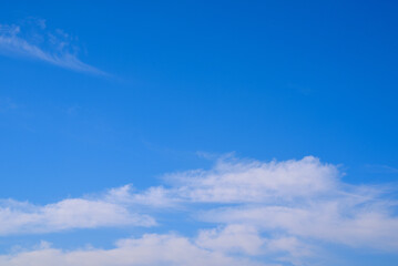 青い空　白い雲　青空　背景素材　