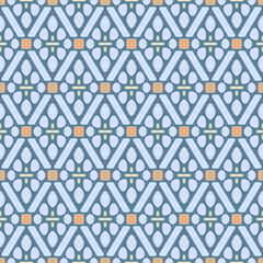 Japanese Diamond Mosaic Vector Seamless Pattern