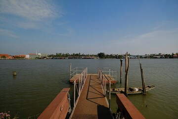 river's harbour  , Mae Klong, Samut Songkhram Province, Thailand
